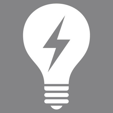 Elektrikli ampul düz vektör piktogram