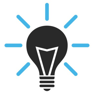 Elektrik ışık düz vektör piktogram