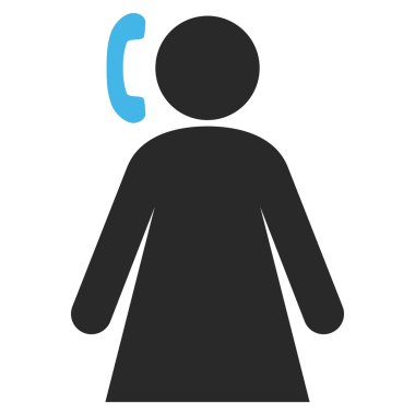 Arama Bayan düz vektör piktogram