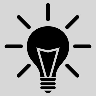 Elektrik ışık düz vektör piktogram