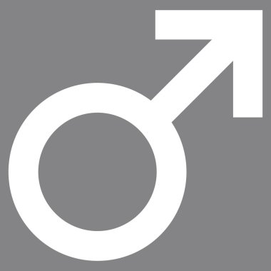 Erkek sembolü düz vektör piktogram