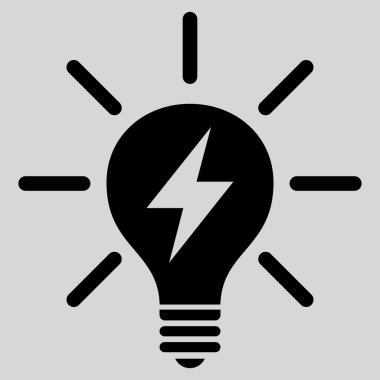 Elektrik ışık ampul düz vektör piktogram