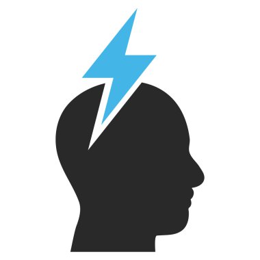 Kafa düz vektör piktogram ağrı