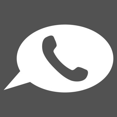 Telefon iletisi düz vektör piktogram