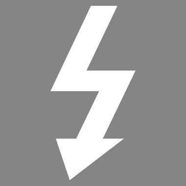 Yüksek gerilim düz vektör piktogram