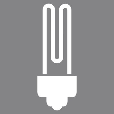 Floresan ampul düz vektör piktogram