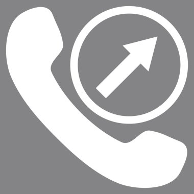 Giden çağrı düz vektör piktogram