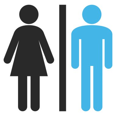 Lavabo kişi düz vektör piktogram