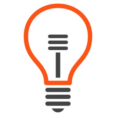 Lamba ampul düz vektör piktogram