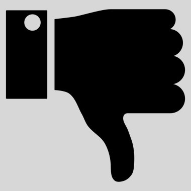 Başparmak düz vektör piktogram