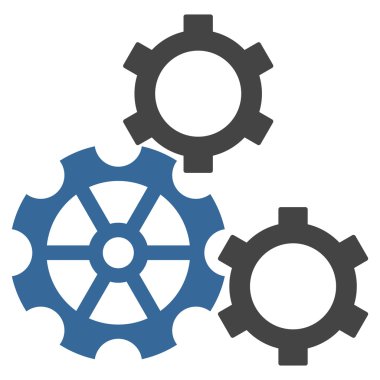 Motor parçaları düz vektör piktogram