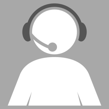 Çağrı Merkezi operatörü düz vektör piktogram