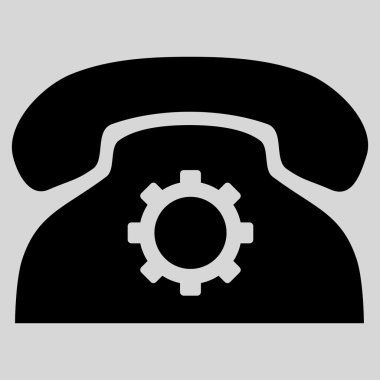 Telefon kurulum düz vektör piktogram