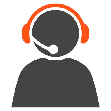 Çağrı merkezi Yöneticisi düz vektör piktogram