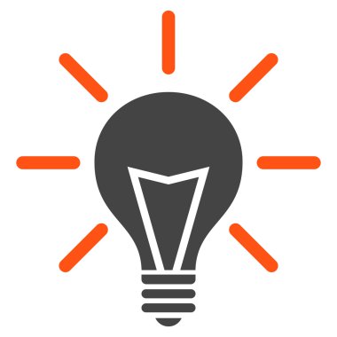 Elektrik ışık düz vektör piktogram
