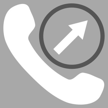 Giden çağrı düz vektör piktogram