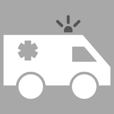 Acil araba düz vektör piktogram