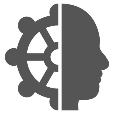 Akıl düz vektör piktogram