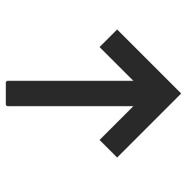 Sağ ok düz vektör piktogram