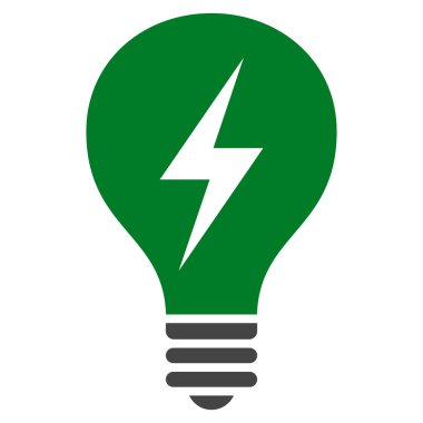 Elektrik ampul düz vektör piktogram