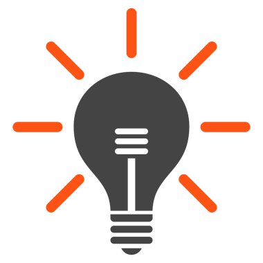 Ampul düz vektör piktogram