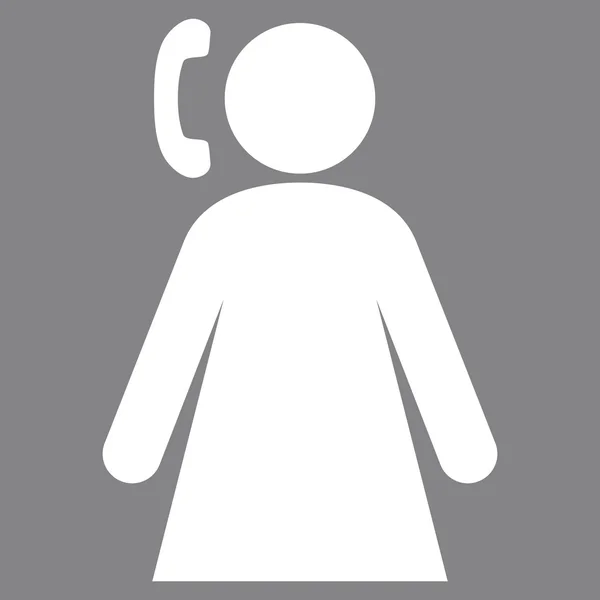 Pictogramme vectoriel plat de la femme appelant — Image vectorielle