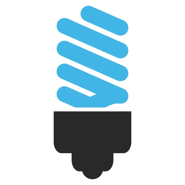 Pictograma de vectores planos con bombilla fluorescente — Archivo Imágenes Vectoriales