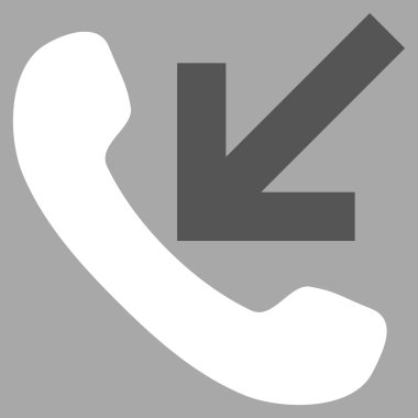 Gelen çağrı düz vektör piktogram