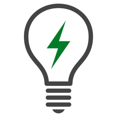 Elektrikli ampul düz vektör piktogram
