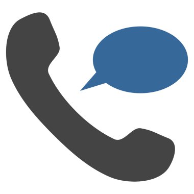Telefon iletisi düz vektör piktogram