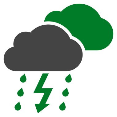 Fırtına düz vektör piktogram