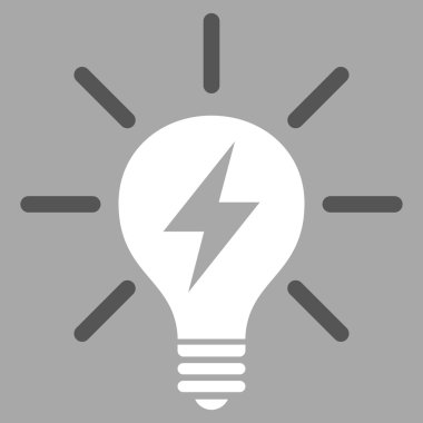 Elektrik ışık ampul düz vektör piktogram