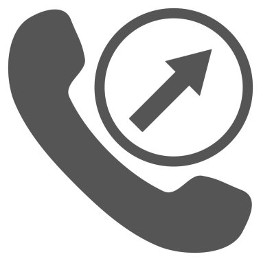 Giden çağrı düz vektör piktogram