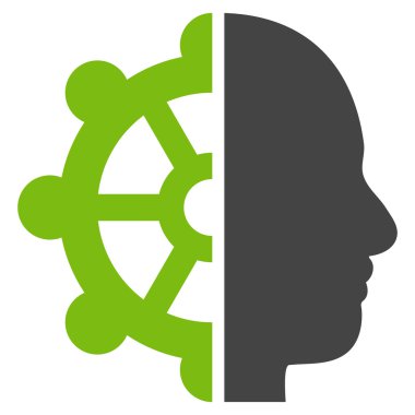 Akıl düz vektör piktogram