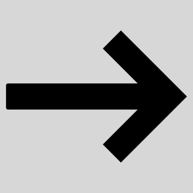 Sağ ok düz vektör piktogram