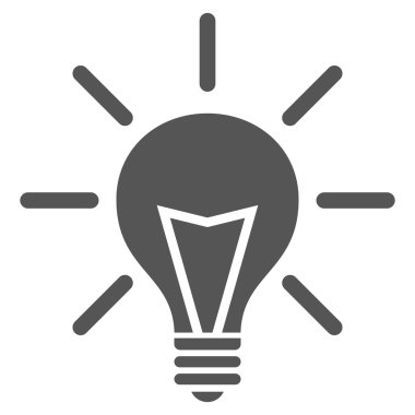 Elektrik ışık düz vektör piktogram