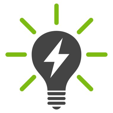 Elektrik ışık ampul düz vektör piktogram