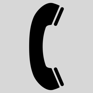 Alıcı düz vektör sembol telefon