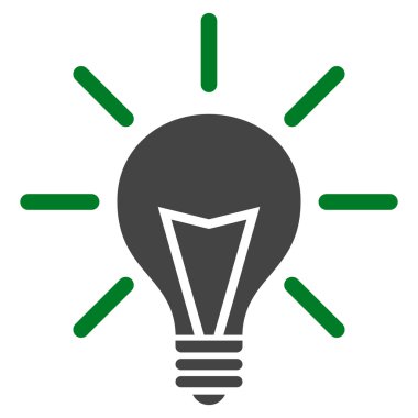 Elektrik ışık düz vektör piktogram