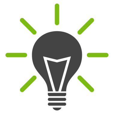 Elektrik ışık düz vektör piktogram