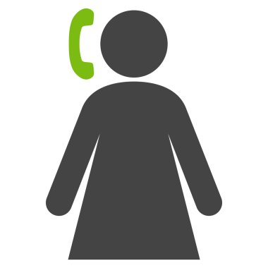 Arama kız düz vektör piktogram