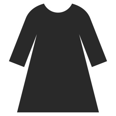 Kadın elbise düz vektör piktogram