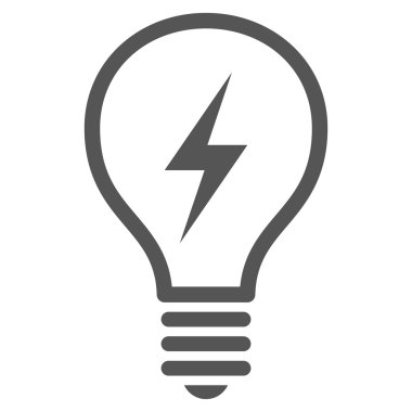 Elektrikli ampul düz vektör piktogram