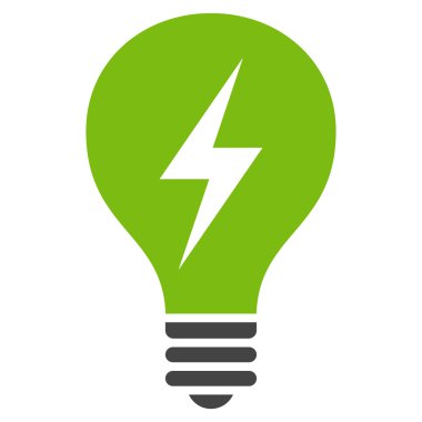 Elektrikli ampul düz vektör piktogram