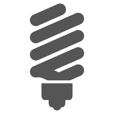 Floresan ampul düz vektör piktogram