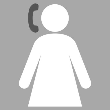 Arama kız düz vektör piktogram