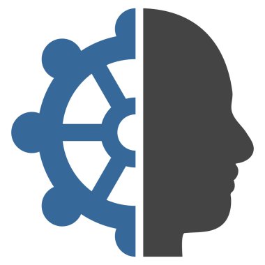 Akıl düz vektör piktogram