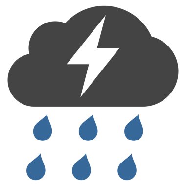 Fırtına düz vektör piktogram