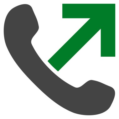 Giden çağrı düz vektör piktogram