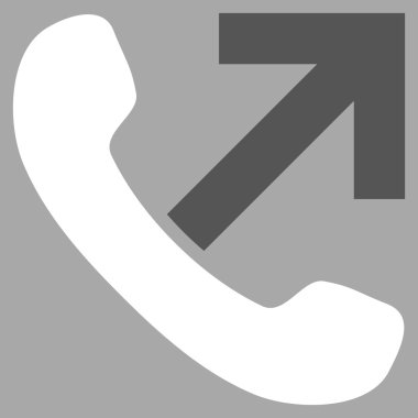 Giden çağrı düz vektör piktogram